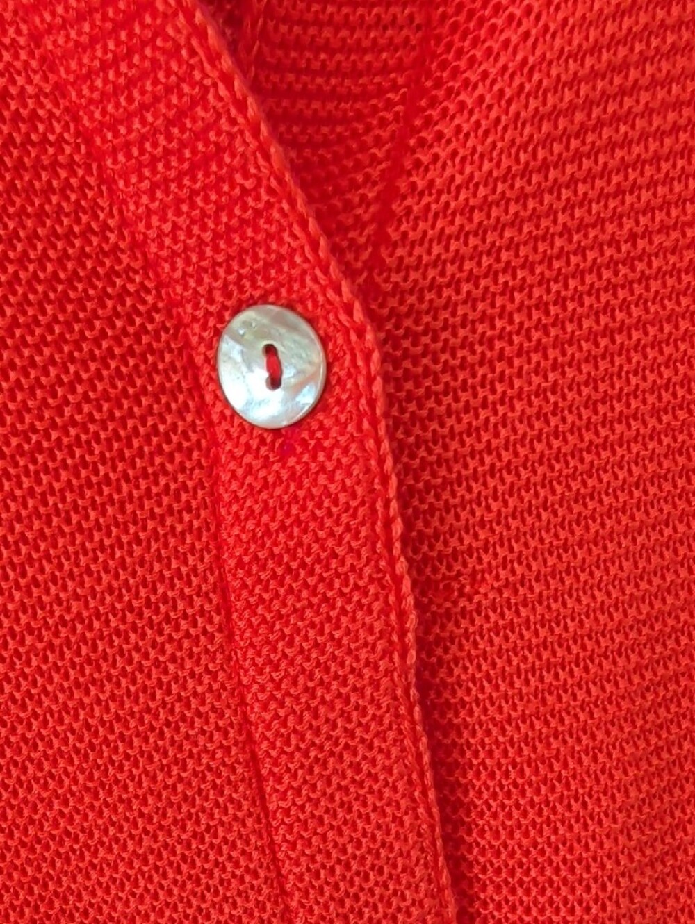 Gretchen Scott Orange Button-Down Knit Cardigan Fushia Ribbon Placket L - Picture 3 of 14